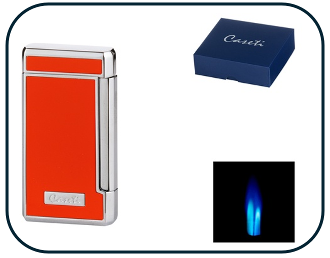 Caseti Twin Flame Lighter Orange